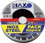 Disque DIAX INOX 125x1mm (BOX 10) PRODIAXO DX 022128-BOX