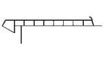 P133 BRUN Profile de corniche 13cm 6m Deceuninck