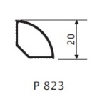 P823 BLANC Moulur angle 20x20 6m Deceuninck